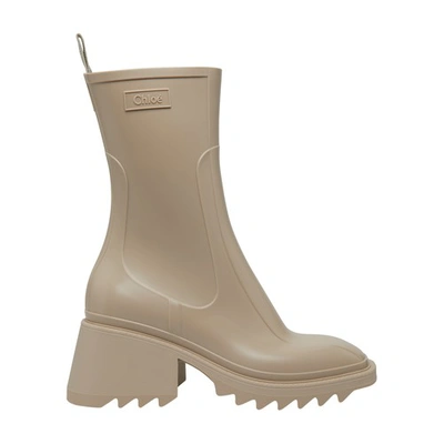 Chloé Betty Boots In Nomad Beige