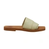 Chloé Woody Flat Mule In Hazy Green