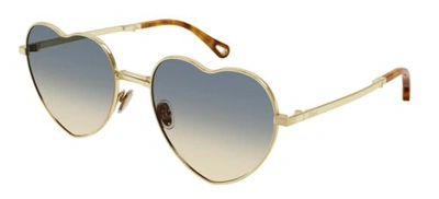 Chloé Ch0071s Sunglasses In Gold / Grey