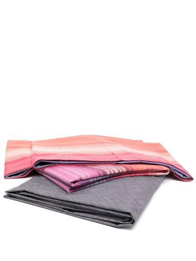 Missoni Striped Pillowcase Set In Grey