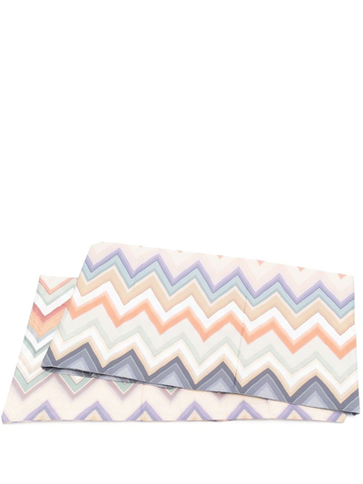 Missoni Striped Pillowcase Set In Neutrals