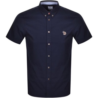 Paul Smith Ps By  Zebra Short Sleeved Shirt Navy