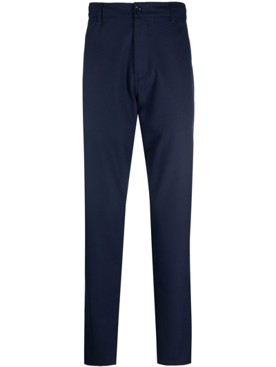 Aspesi Slim-cut Tailored Trousers In Blau