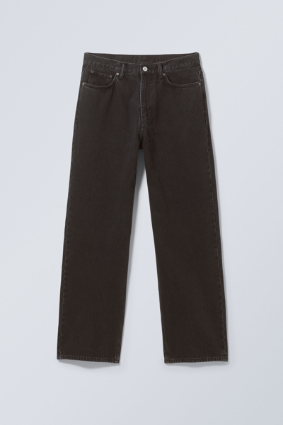 Weekday Galaxy Loose Straight Jeans In Black
