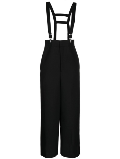 Enföld High-waisted Cropped Trousers In Black