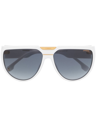 Carrera Flaglab 13 Oversized Sunglasses In White