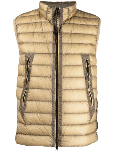 C.p. Company D.d. Shell Ripstop Gilet In Brown