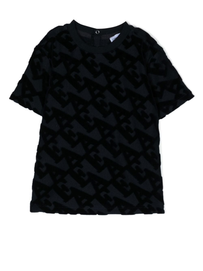 Emporio Armani Babies' Cotton-blend Crew-neck T-shirt In Black
