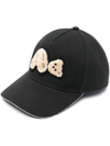 Palm Angels Black Bear Cap In Black