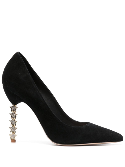 Sophia Webster Jasmine 110mm Suede Pumps In Black