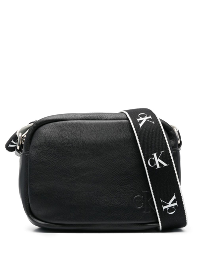 Calvin Klein Jeans Est.1978 Logo-strap Crossbody Bag In Black