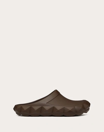 Valentino Garavani Rockstud Flat Slides In Fondant