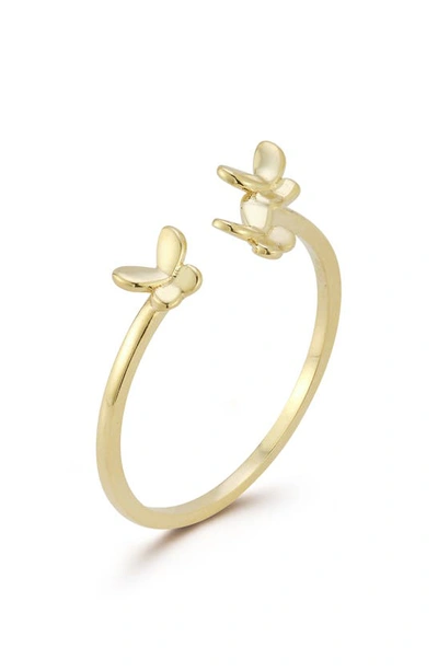 Ember Fine Jewelry 14k Yellow Gold Butterfly Split Shank Ring