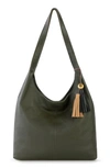 The Sak Leather Hobo Bag In Moss