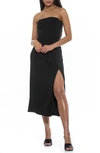 Alexia Admor Ellie Strapless Midi Length Dress In Black