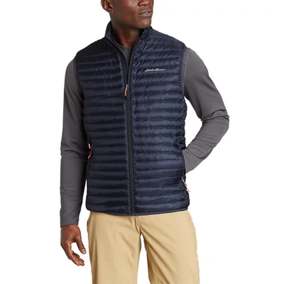 Eddie Bauer Men's Microlight Down Vest In Blue