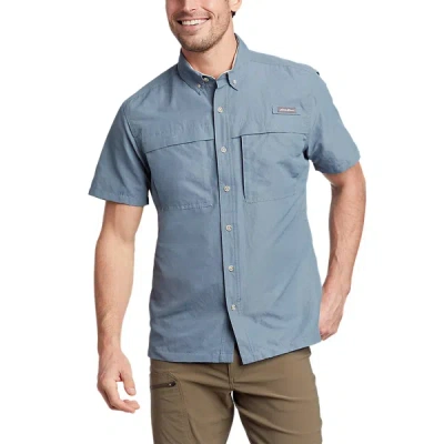 Eddie Bauer Men's Ripstop Guide Short-sleeve Shirt In Blue