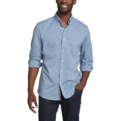 Eddie Bauer Men's Getaway Flex Long-sleeve Shirt In Blue