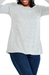 Nic + Zoe Sweet Dreams Knit Top In Grey Mix