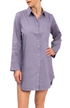 Everyday Ritual Rick Cotton Sleep Shirt In Violet