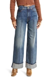 Ulla Johnson The Genevieve High-rise Wide-leg Jeans In Danube Dark Indigo Wash