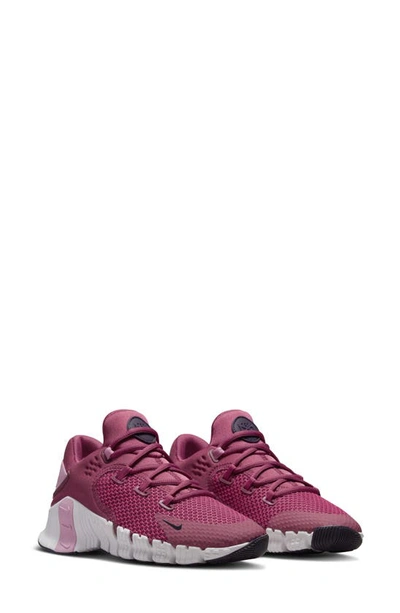 Nike Free Metcon 4 Training Shoe In Sweet Beet/ Pink/ White