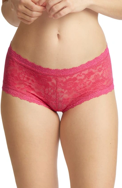 Hanky Panky Signature Lace Boyshorts In Pink