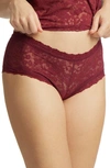 Hanky Panky Daily Lace Boyshorts In Lipstick Red