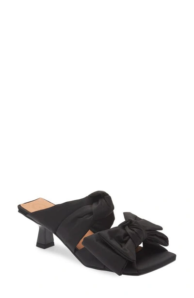 GANNI SOFT BOW KITTEN HEEL SANDAL