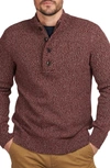 BARBOUR SID HALF ZIP WOOL & COTTON SWEATER