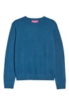 The Elder Statesman Simple Gender Inclusive Cashmere Sweater In Peacock