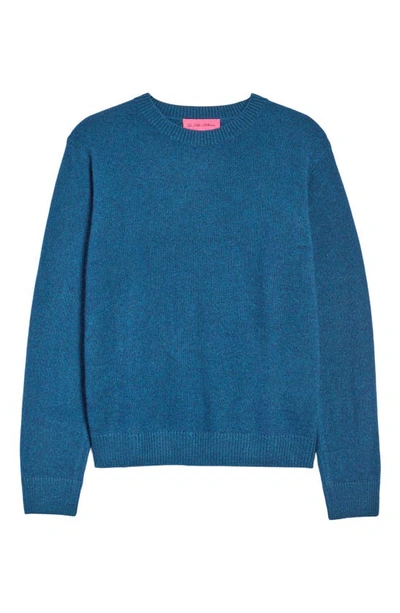 The Elder Statesman Simple Gender Inclusive Cashmere Sweater In 460 Peacock