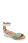 Naot 'pixie' Sandal In Soft Jade/ Soft White/silver