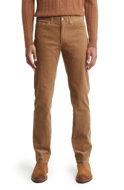 Peter Millar Superior Soft Corduroy Five Pocket Trousers In Khaki