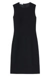 Lafayette 148 Stretch Wool Sheath Dress In Black