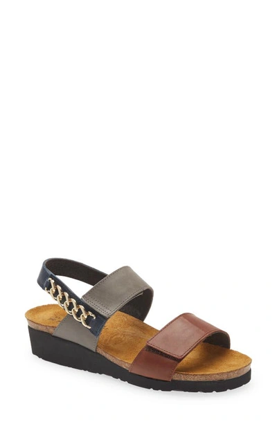 Naot Eliana Slingback Sandal In Chestnut/ Foggy Grey/ Soft Ink