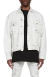 Purple Brand White X-ray Iridescent Bomber Jacket In Wave Foil