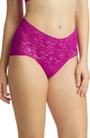 Hanky Panky Plus Size Retro Lace V-kini In Countess Pink