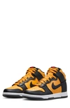 Nike Dunk Hi Retro Basketball Shoe In University Gold/ Black/ White