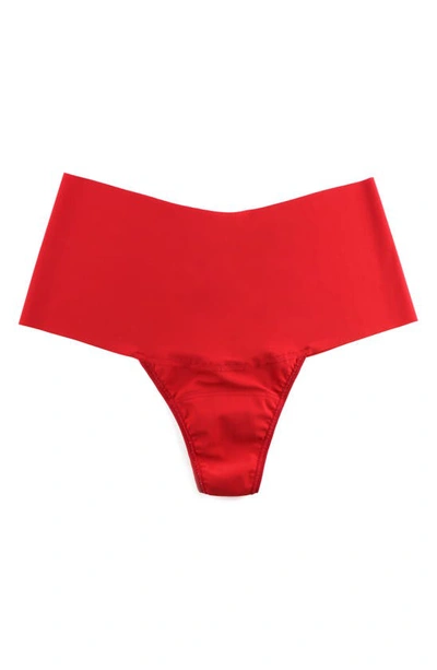 Hanky Panky Breathe High Waist Thong In Cherryade