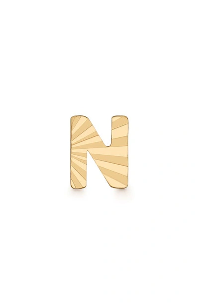 Made By Mary Initial Single Stud Earring In Gold - N