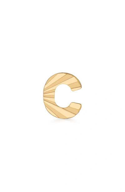 Made By Mary Initial Single Stud Earring In Gold - C