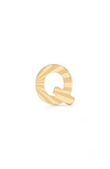Made By Mary Initial Single Stud Earring In Gold - Q