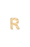 Made By Mary Initial Single Stud Earring In Gold - R