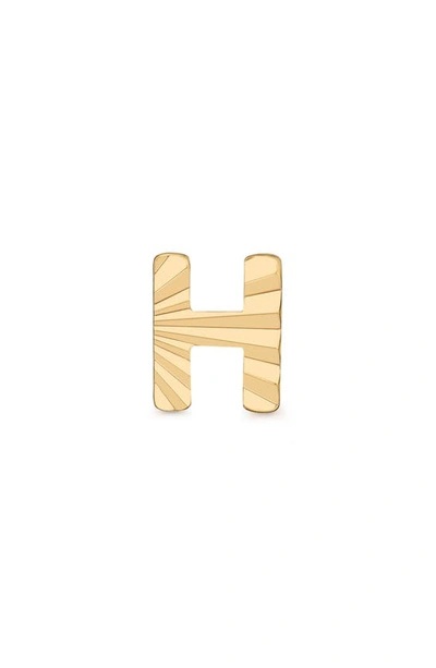 Made By Mary Initial Single Stud Earring In Gold - H