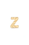 Made By Mary Initial Single Stud Earring In Gold - Z