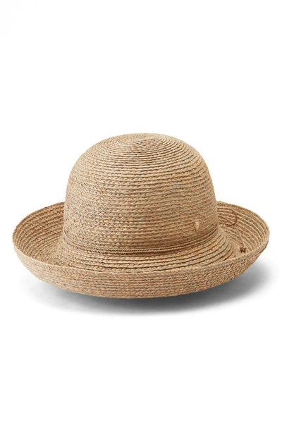 Helen Kaminski Braided Raffia Round Fedora In Natural