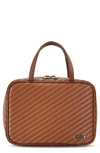 STEPHANIE JOHNSON ROSEWOOD COGNAC ML TRAVELER COSMETICS CASE