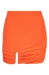 Alix Nyc Hannah Ruched Hem Miniskirt In Orange