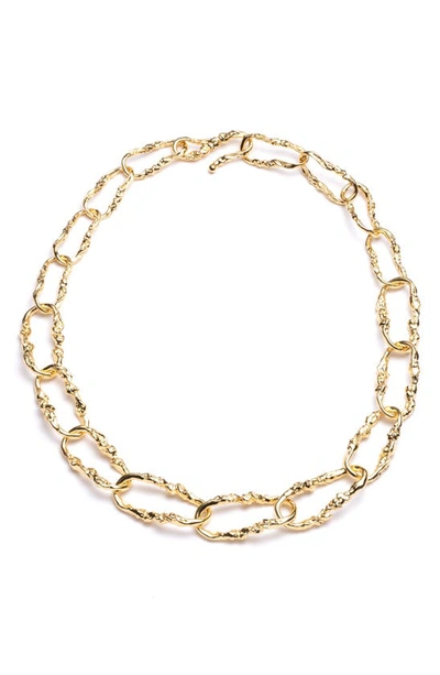 Alexis Bittar Brut Link Chain Necklace In Gold